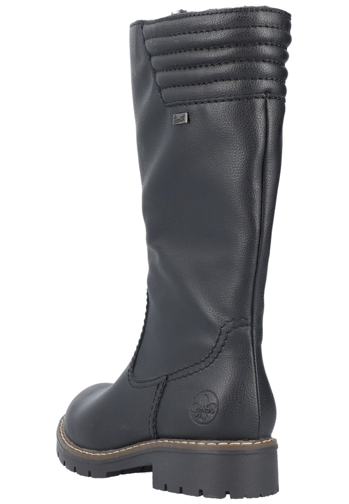 Rieker Stiefel Lederimitat Schwarz