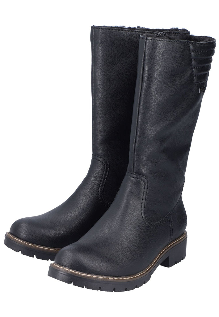Rieker Stiefel Lederimitat Schwarz