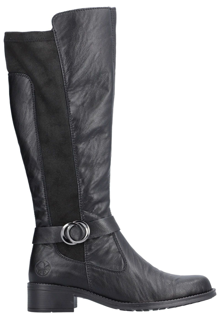 Rieker Stiefel Lederimitat Schwarz