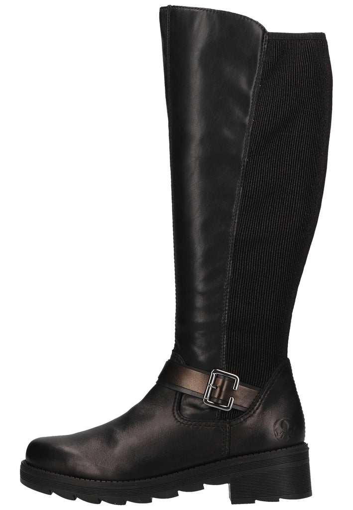 Rieker Stiefel Lederimitat Schwarz