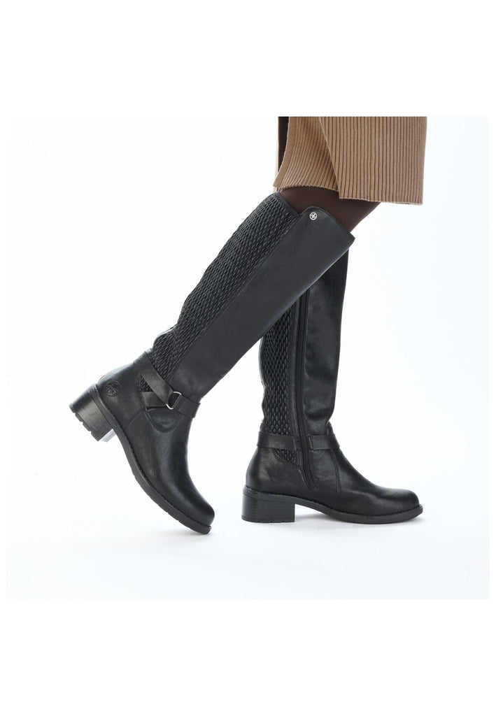 Rieker Stiefel Lederimitat Schwarz