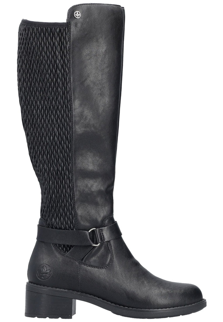 Rieker Stiefel Lederimitat Schwarz