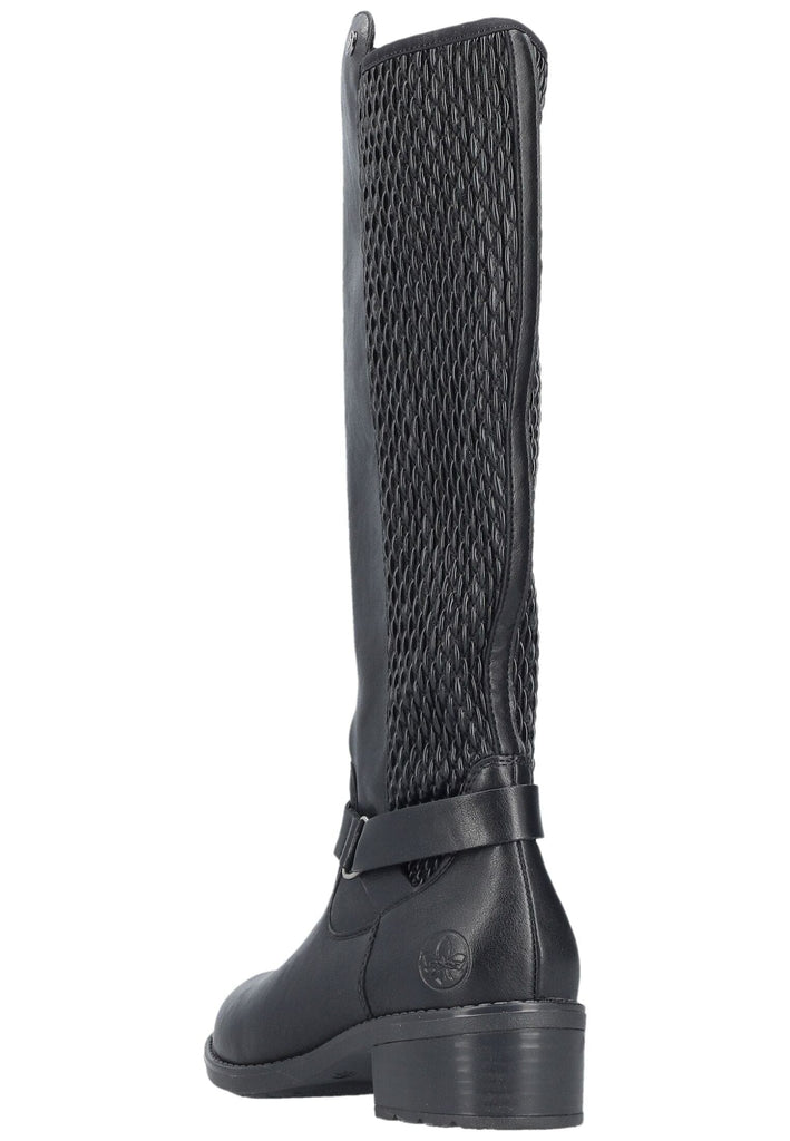 Rieker Stiefel Lederimitat Schwarz