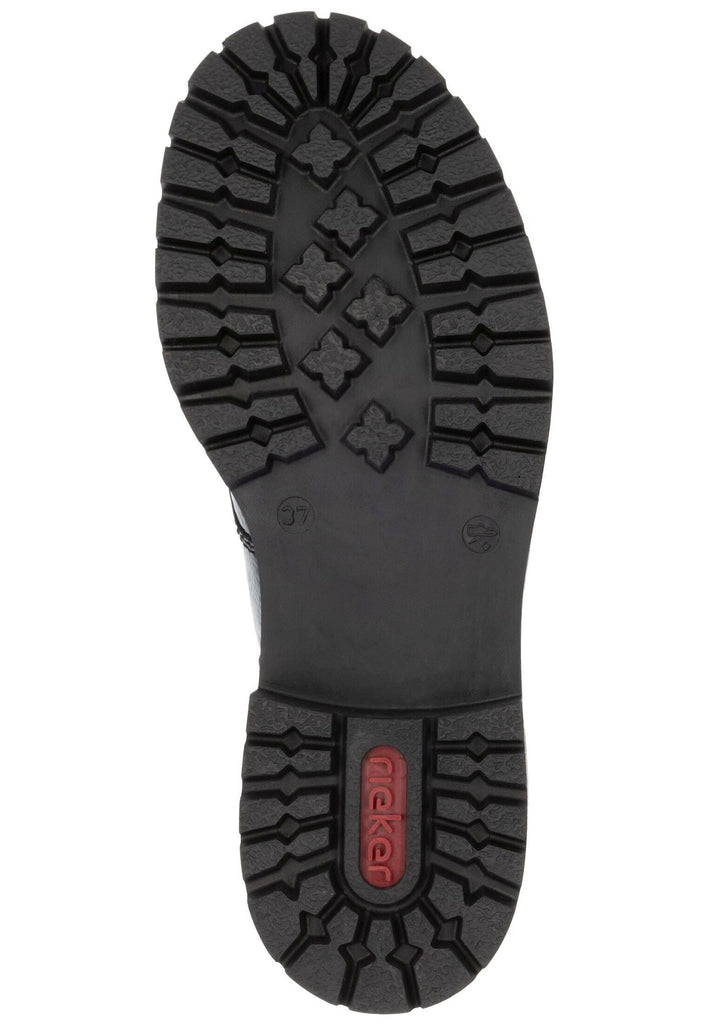 Rieker Stiefel Lederimitat Schwarz/Gold