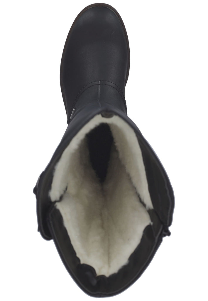 Rieker Stiefel Lederimitat Schwarz Warmfutter