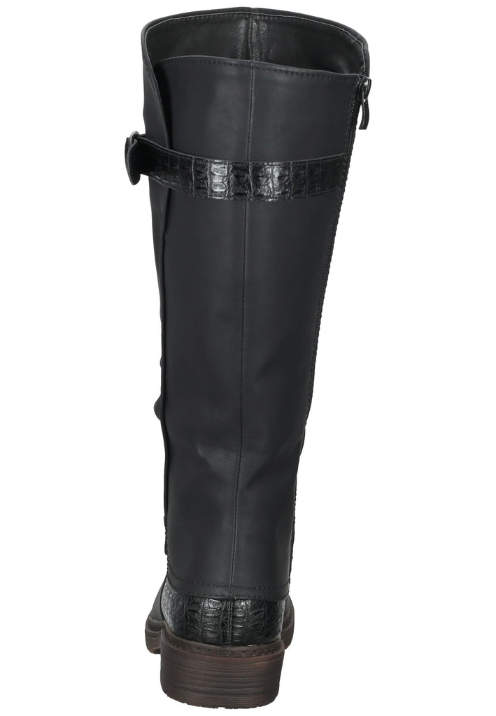 Rieker Stiefel Lederimitat Schwarz Warmfutter