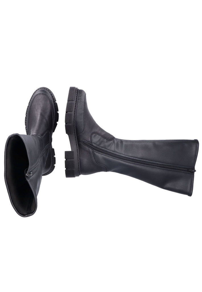 Rieker Stiefel Lederimitat/Textil Schwarz