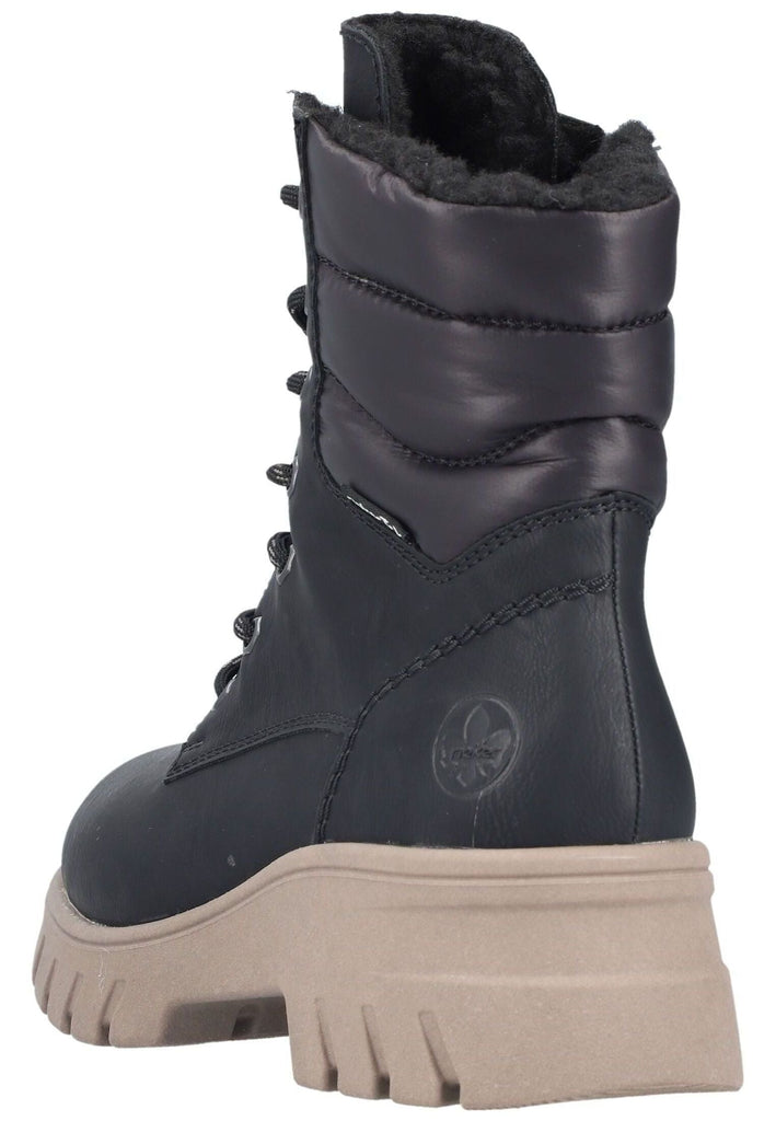 Rieker Stiefel Lederimitat/Textil Schwarz Warmfutter