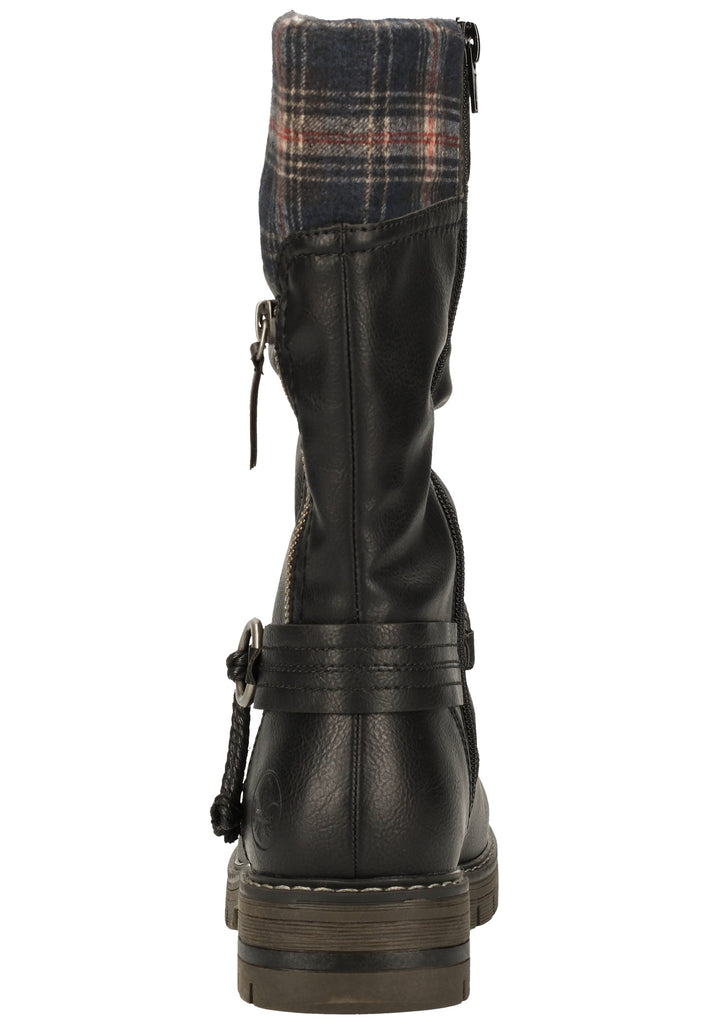 Rieker Stiefel Lederimitat/Textil Schwarz Warmfutter