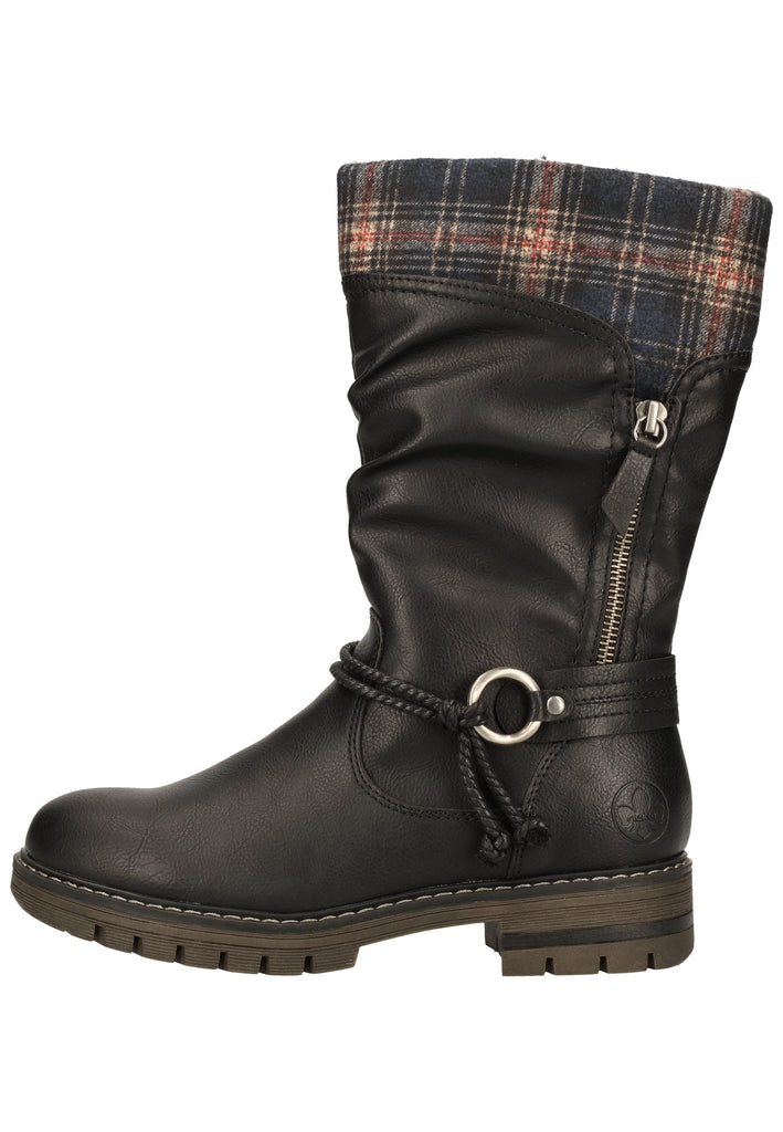 Rieker Stiefel Lederimitat/Textil Schwarz Warmfutter