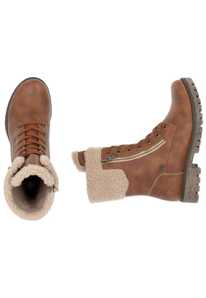 Rieker Stiefel Lederimitat Zimt Warmfutter