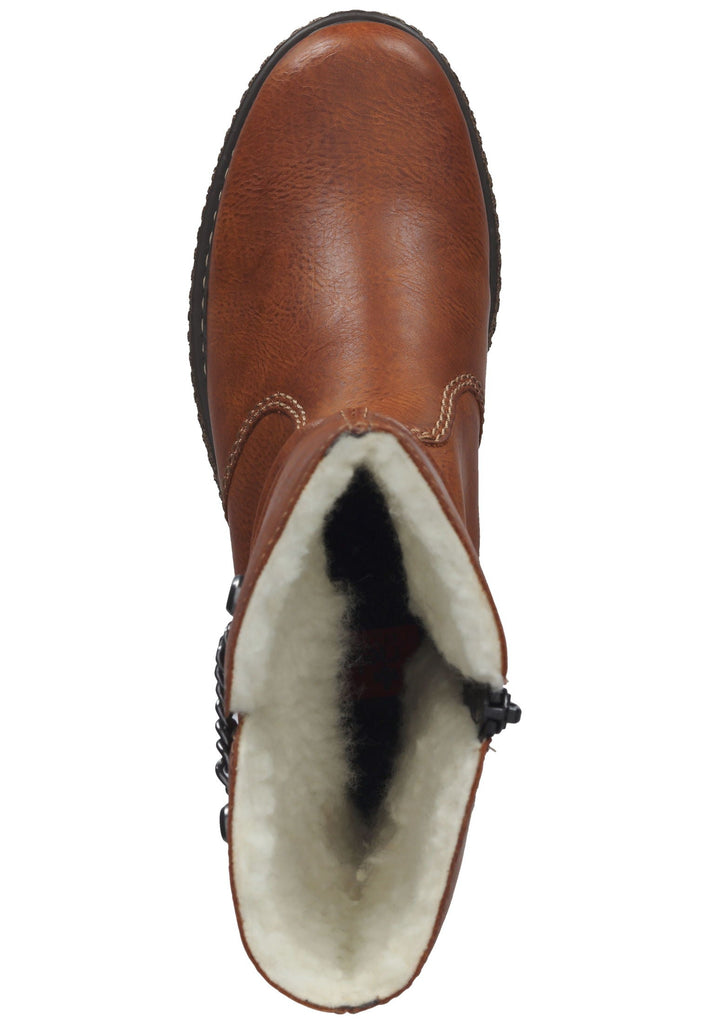 Rieker Stiefel Lederimitat Zimt Warmfutter