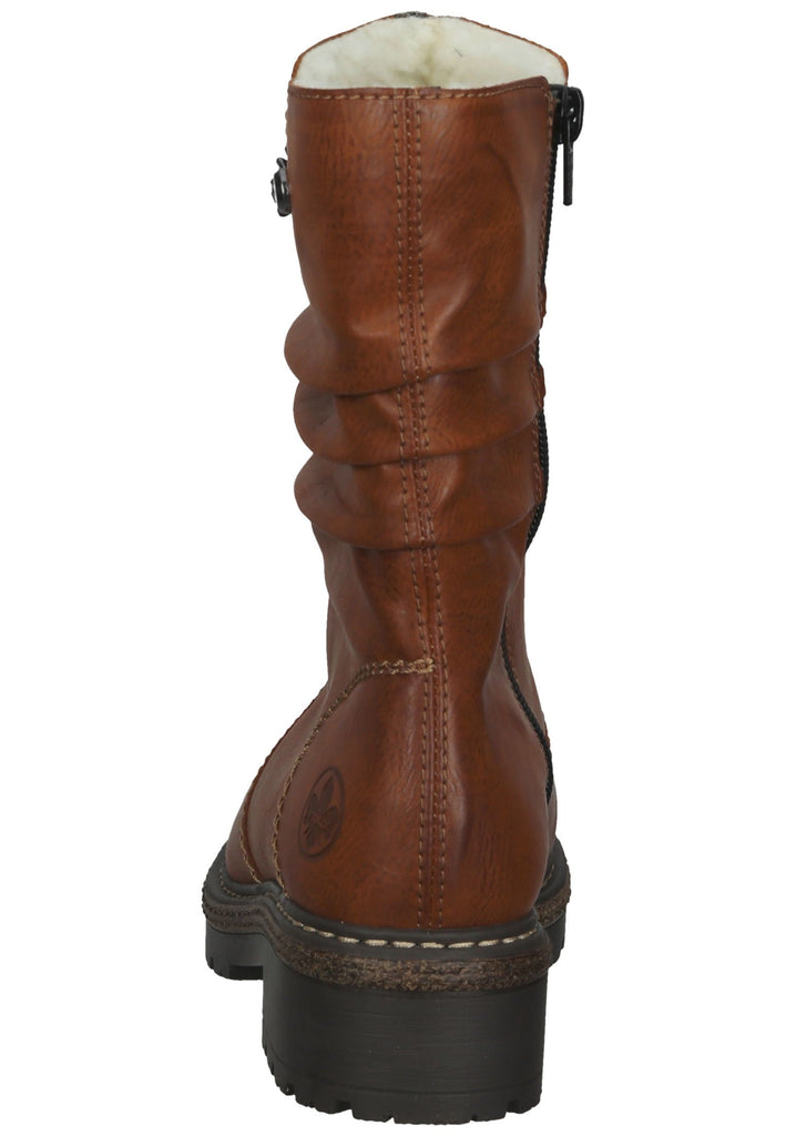 Rieker Stiefel Lederimitat Zimt Warmfutter