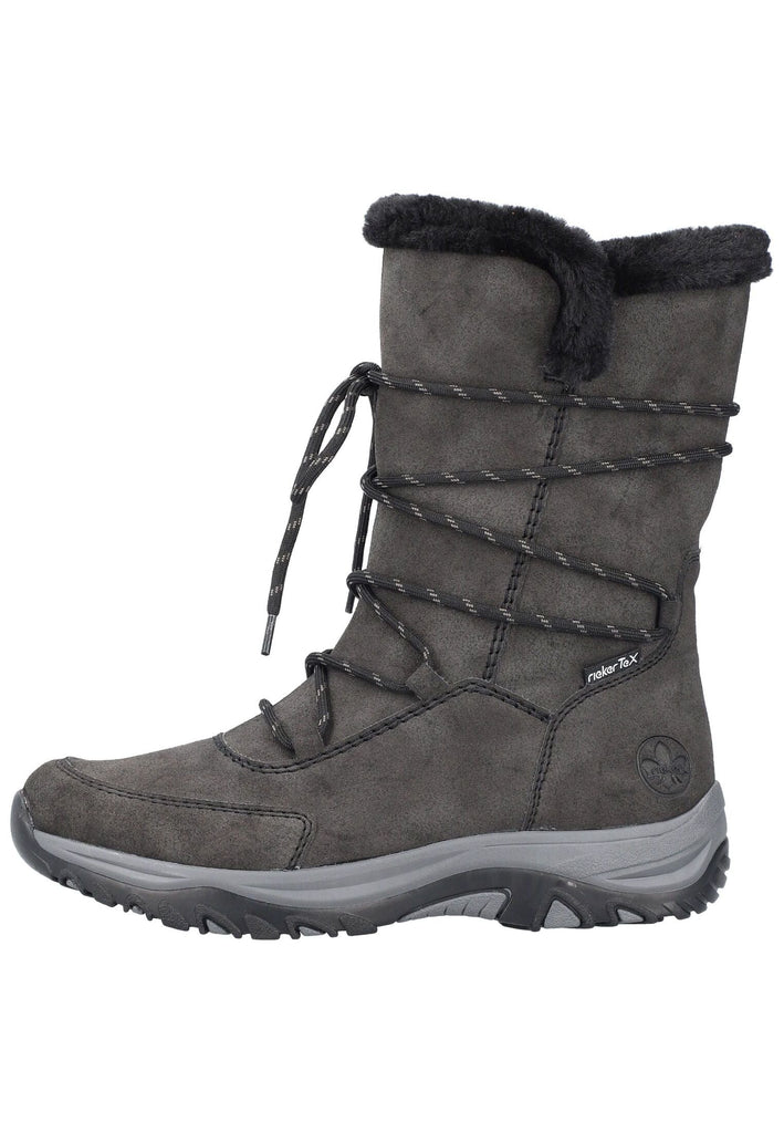 Stiefel Rieker Stiefel Lederimitat Anthrazit Warmfutter