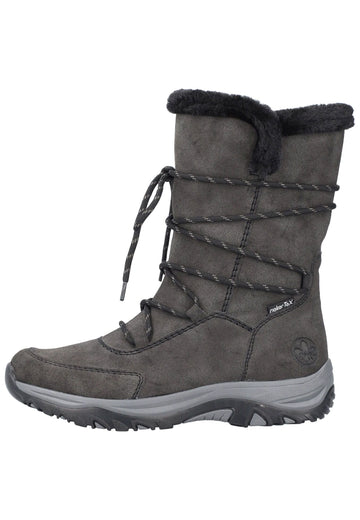 Stiefel Rieker Stiefel Lederimitat Anthrazit Warmfutter