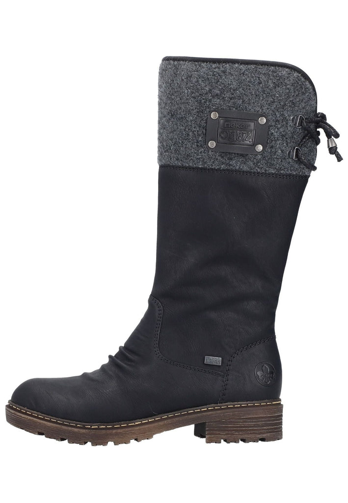 Stiefel Rieker Stiefel Lederimitat/Textil Schwarz/Grau