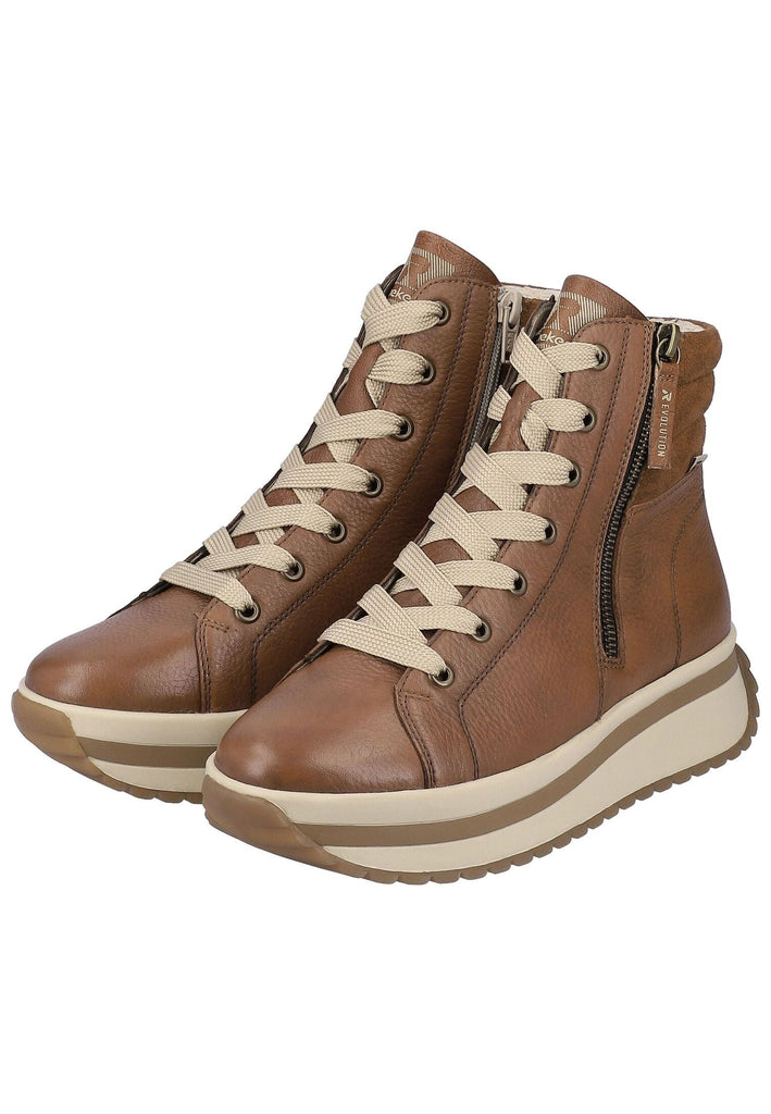 Rieker Stiefelette Glattleder Braun Warmfutter