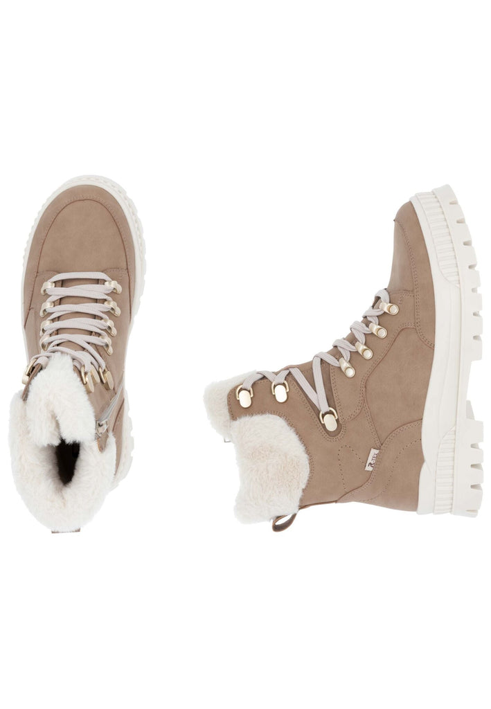 Rieker Stiefelette Glattleder Camel Warmfutter