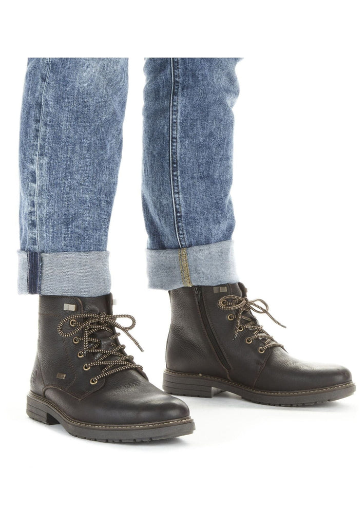 Rieker Stiefelette Glattleder Kastanie Warmfutter