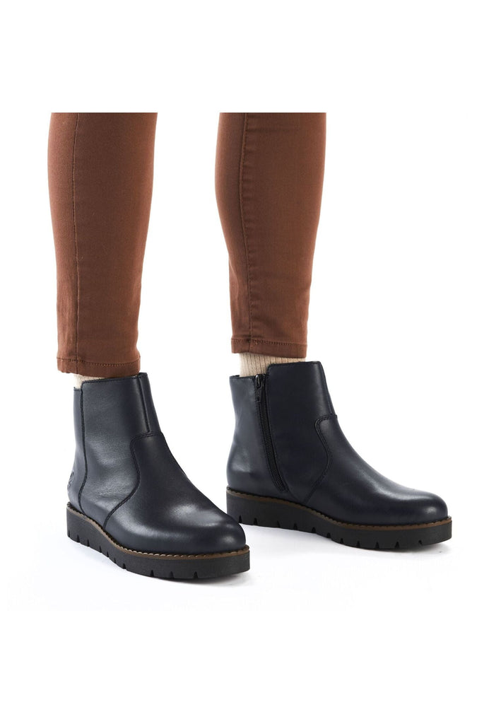 Rieker Stiefelette Glattleder Pazifik