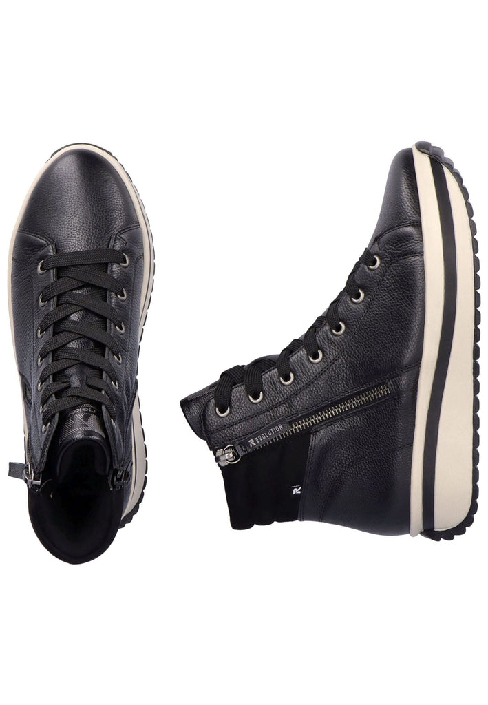 Rieker Stiefelette Glattleder Schwarz Warmfutter
