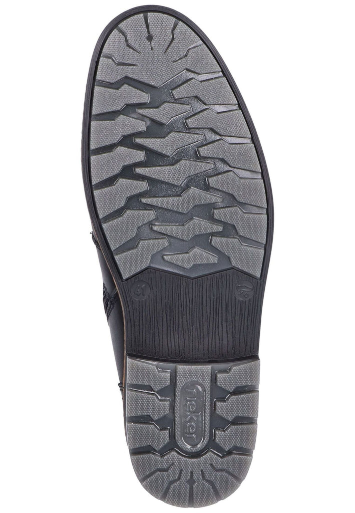 Rieker Stiefelette Glattleder Schwarz Warmfutter