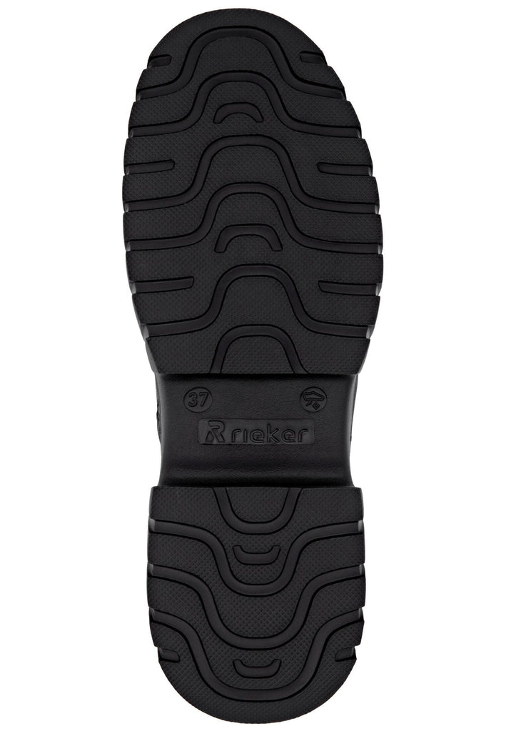 Rieker Stiefelette Glattleder Schwarz Warmfutter