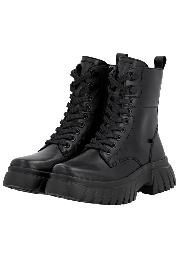 Rieker Stiefelette Glattleder Schwarz Warmfutter