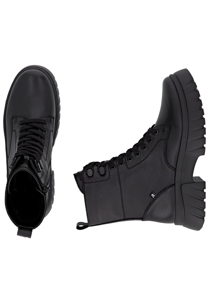 Rieker Stiefelette Glattleder Schwarz Warmfutter
