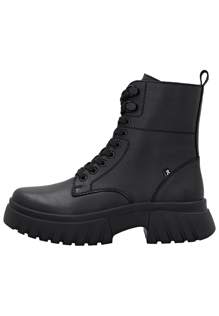 Rieker Stiefelette Glattleder Schwarz Warmfutter