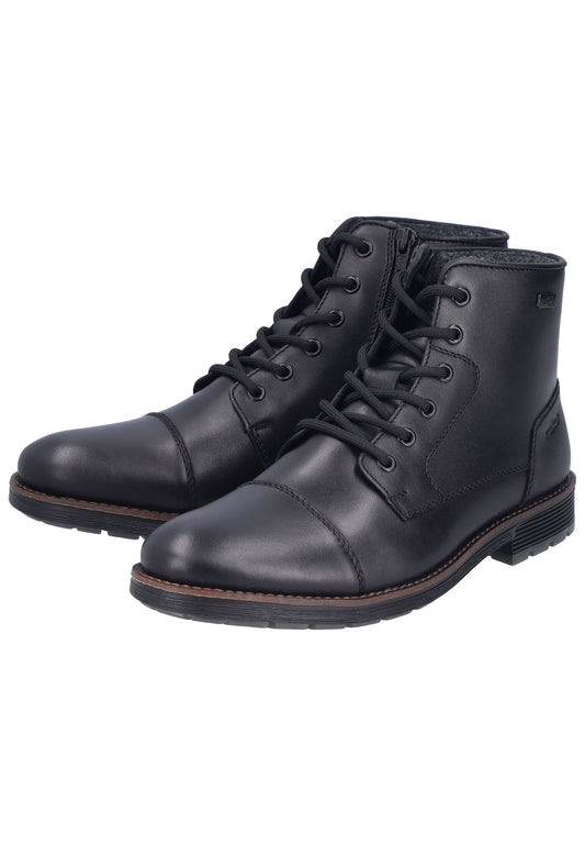 Rieker Stiefelette Glattleder Schwarz Warmfutter