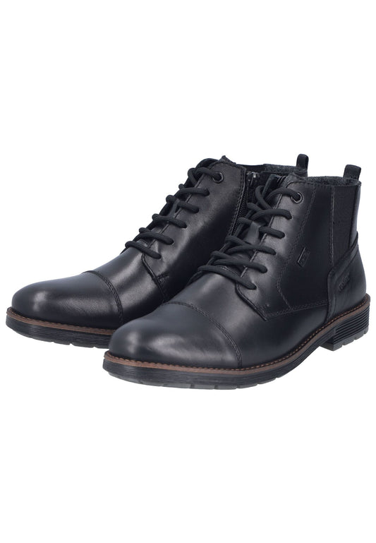 Rieker Stiefelette Glattleder Schwarz Warmfutter