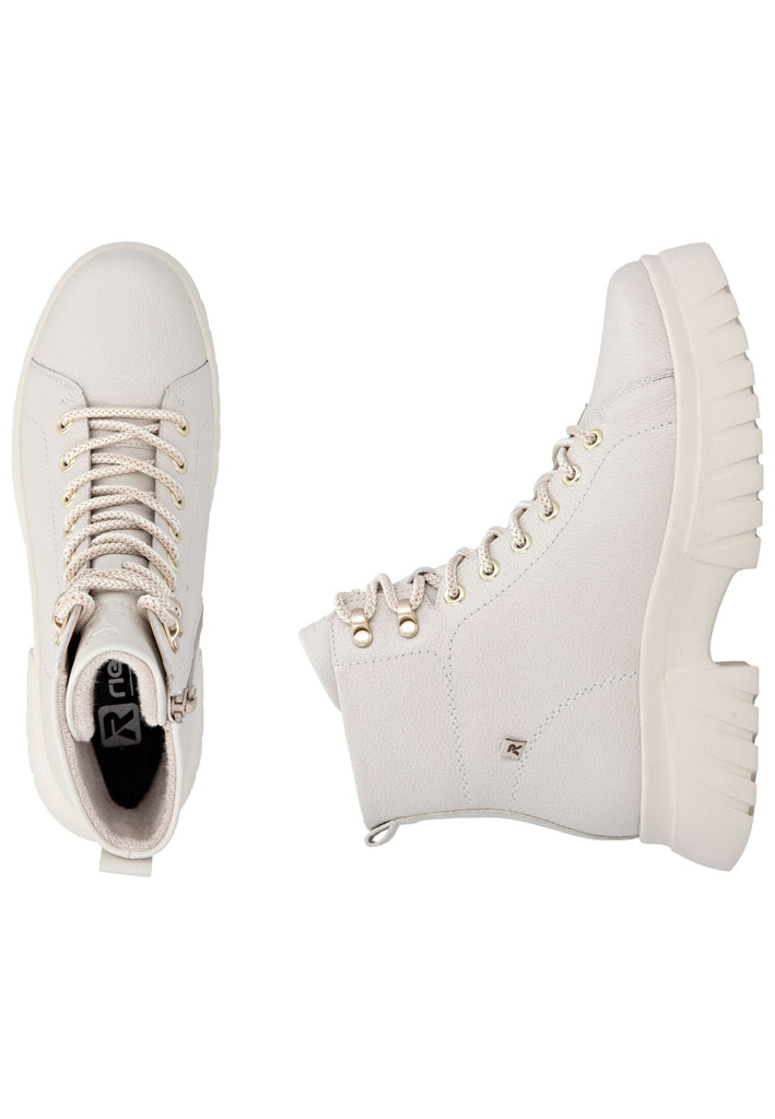Rieker Stiefelette Glattleder Weiß