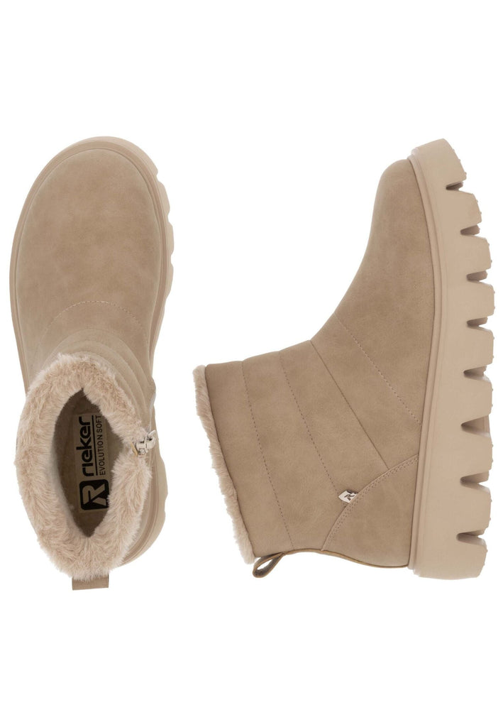 Rieker Stiefelette Leder Camel Warmfutter