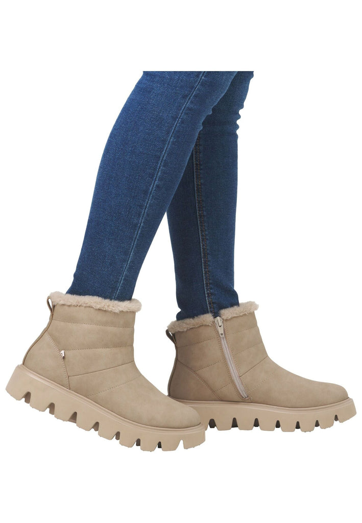 Rieker Stiefelette Leder Camel Warmfutter