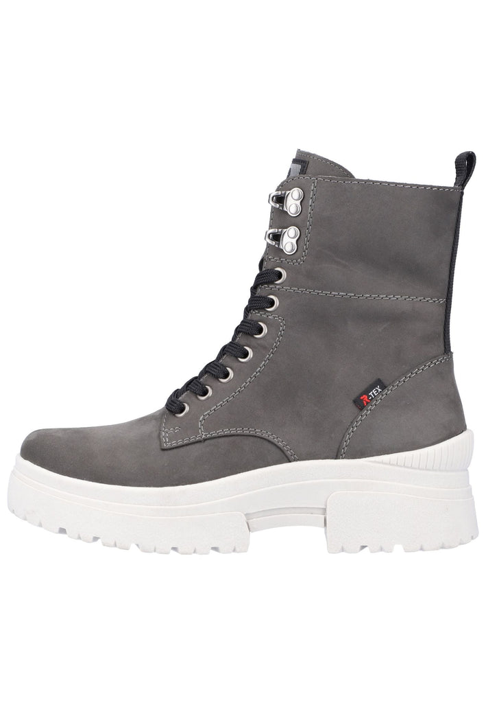 Rieker Stiefelette Leder Grau/Schwarz
