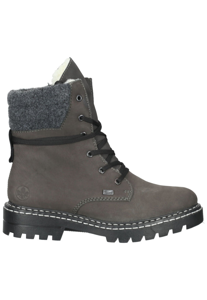 Rieker Stiefelette Leder Grau Warmfutter