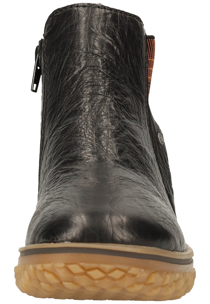Rieker Stiefelette Leder Schwarz/Braun Warmfutter