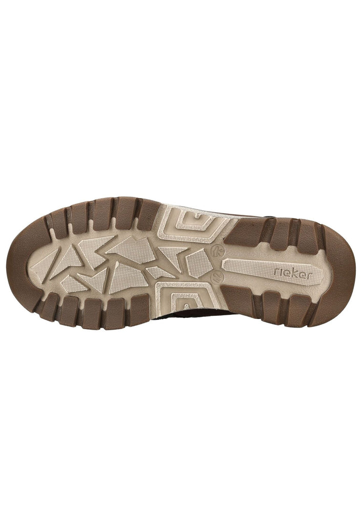 Rieker Stiefelette Leder Schwarz/Braun Warmfutter
