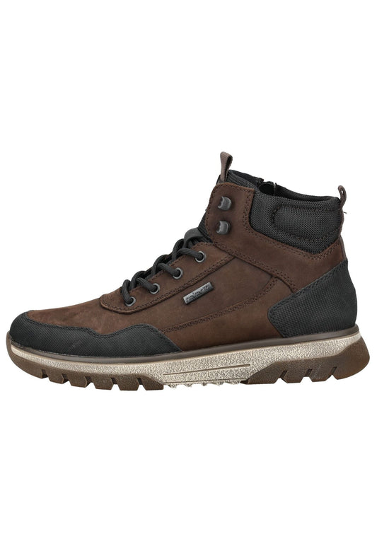 Rieker Stiefelette Leder Schwarz/Braun Warmfutter