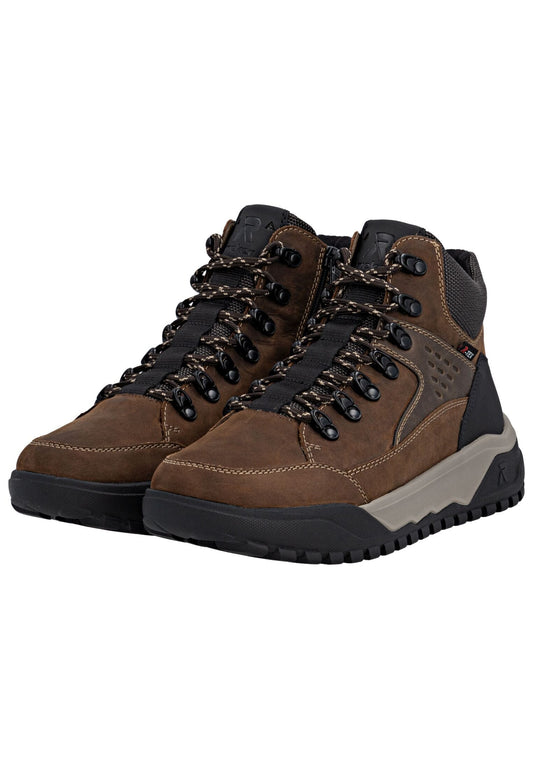 Rieker Stiefelette Leder Schwarz/Braun Warmfutter