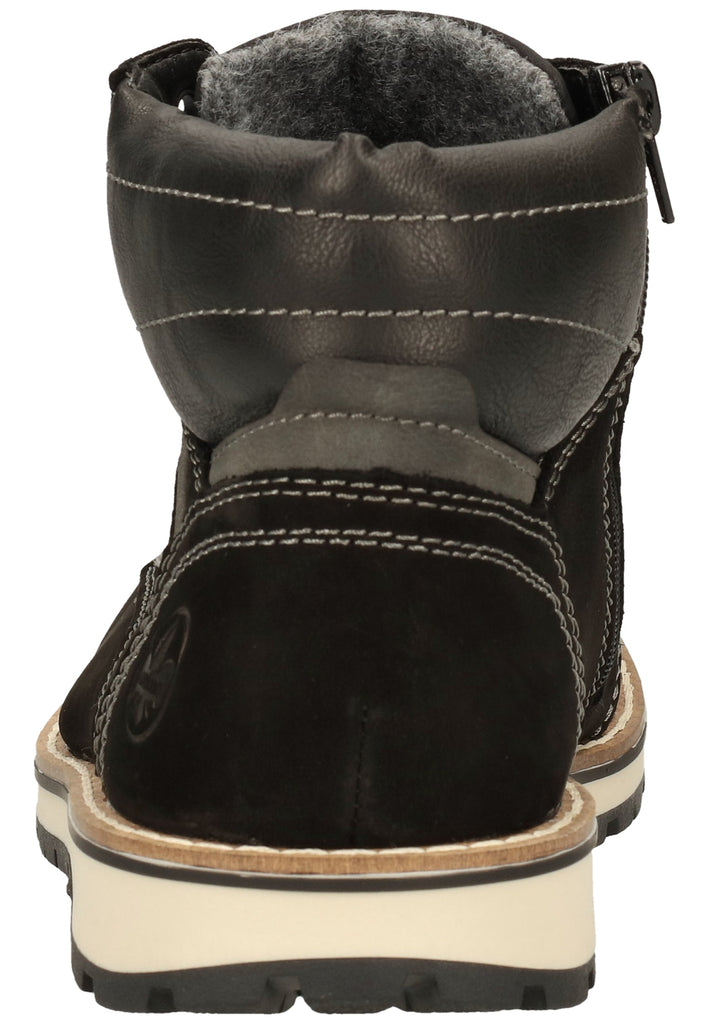 Rieker Stiefelette Leder Schwarz/Grau
