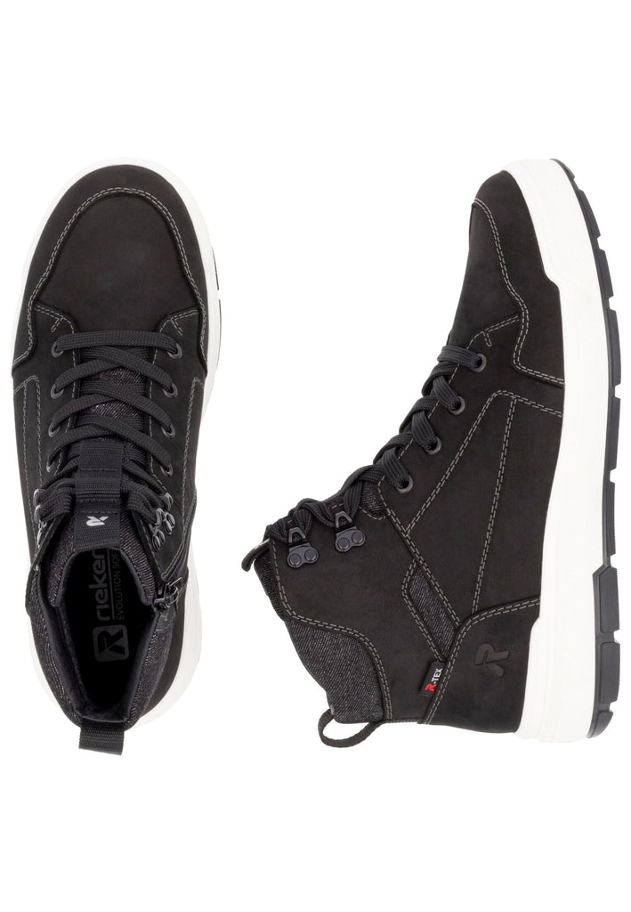 Rieker Stiefelette Leder Schwarz Warmfutter
