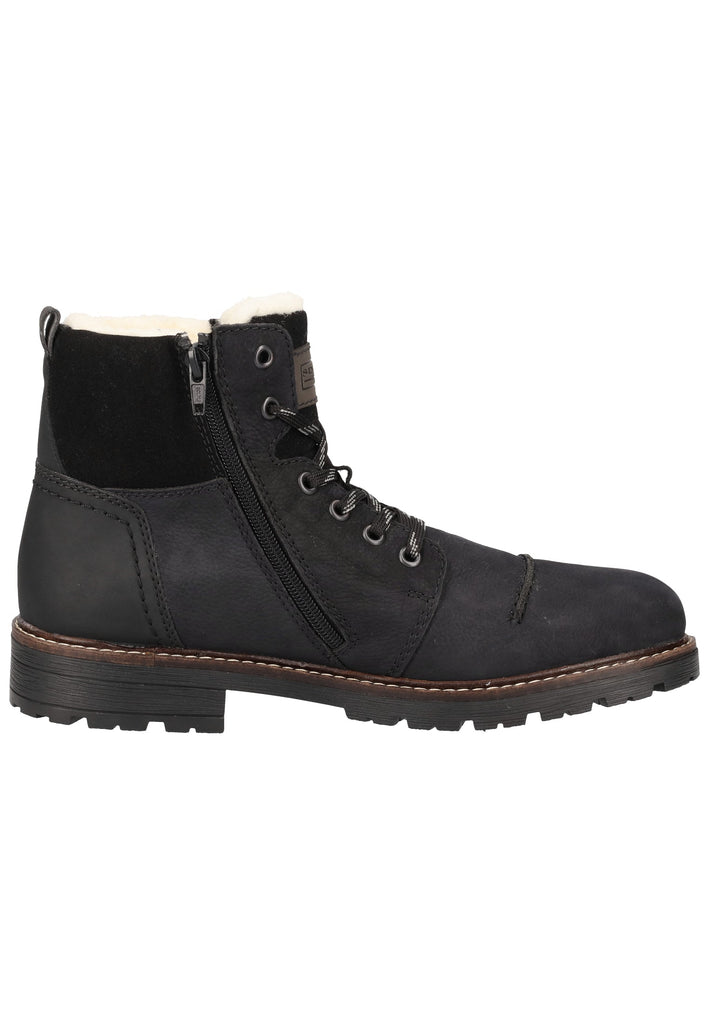 Rieker Stiefelette Leder Schwarz Warmfutter