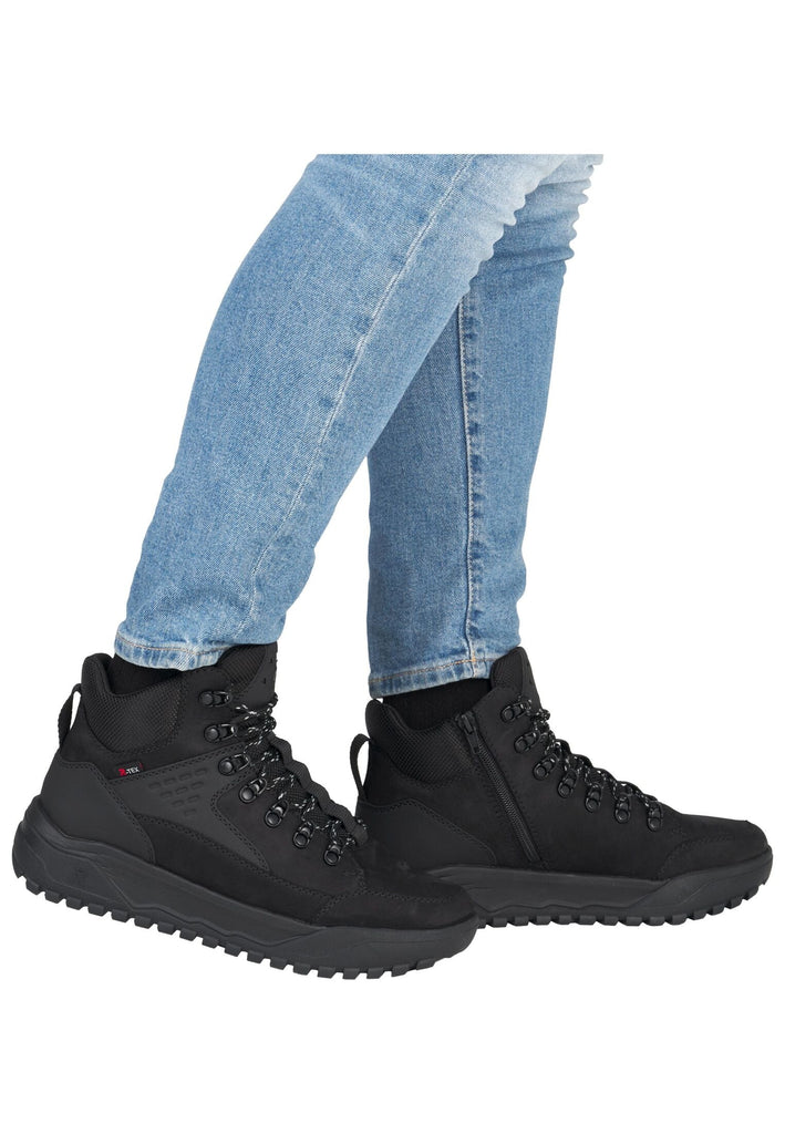 Rieker Stiefelette Leder Schwarz Warmfutter