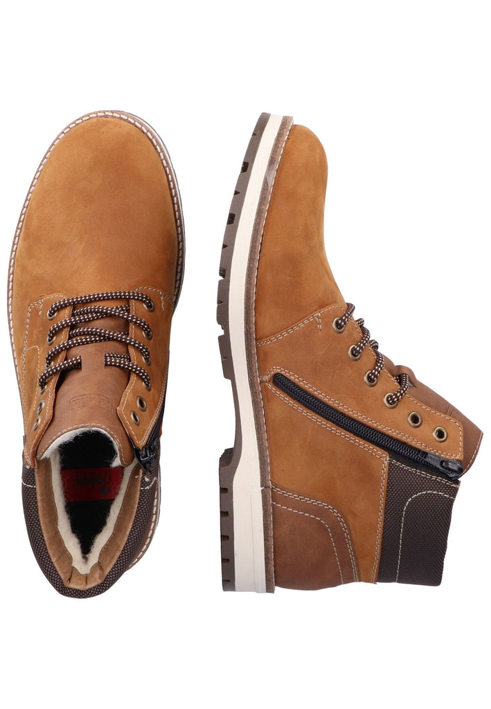 Rieker Stiefelette Leder/Synthetik Hellbraun