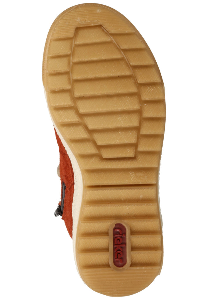 Rieker Stiefelette Leder/Synthetik Rotbraun Warmfutter