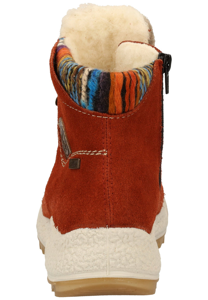 Rieker Stiefelette Leder/Synthetik Rotbraun Warmfutter