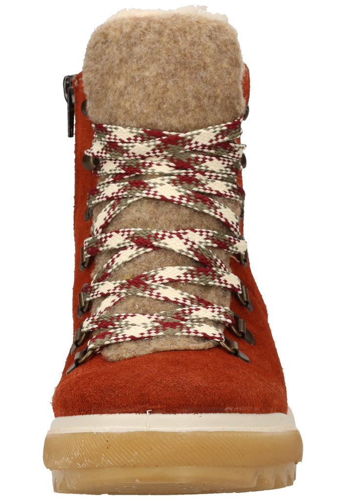 Rieker Stiefelette Leder/Synthetik Rotbraun Warmfutter