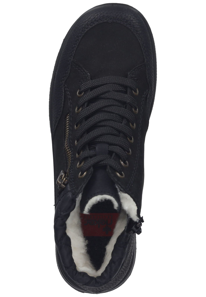 Rieker Stiefelette Leder/Synthetik Schwarz Warmfutter